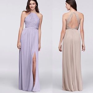 David’s Bridal Long Bridesmaid Dress, Iris, 18